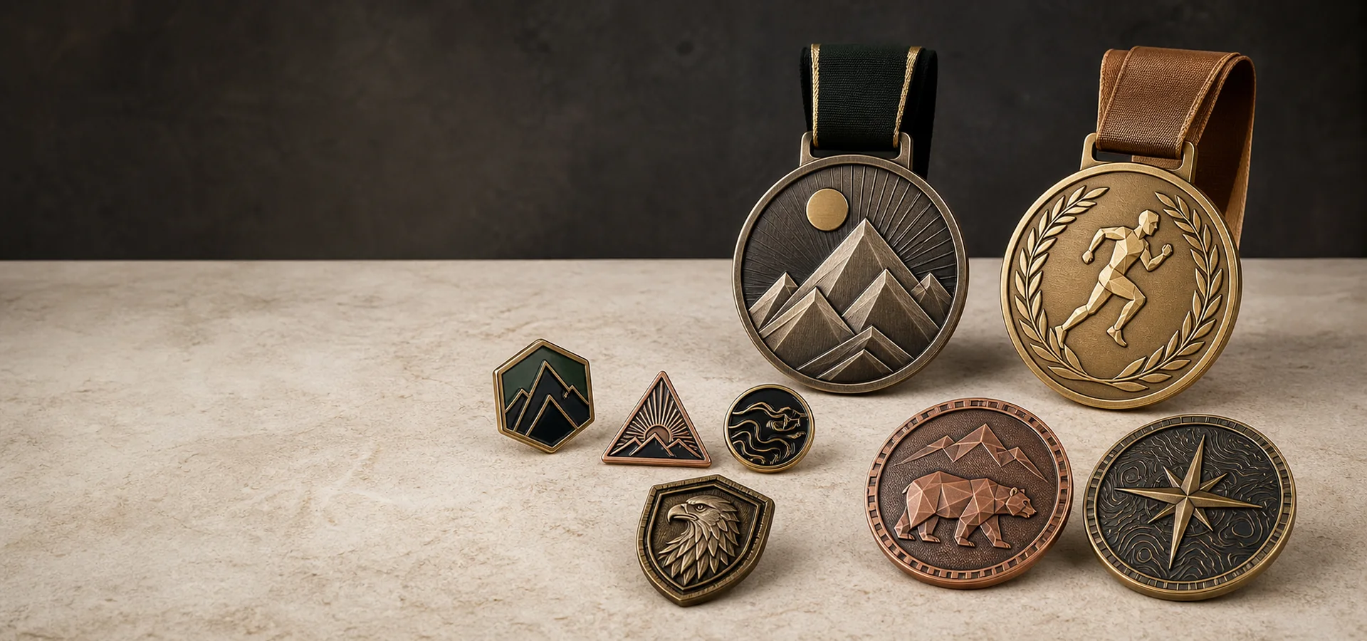 Small-batch collection of original custom medals and badges