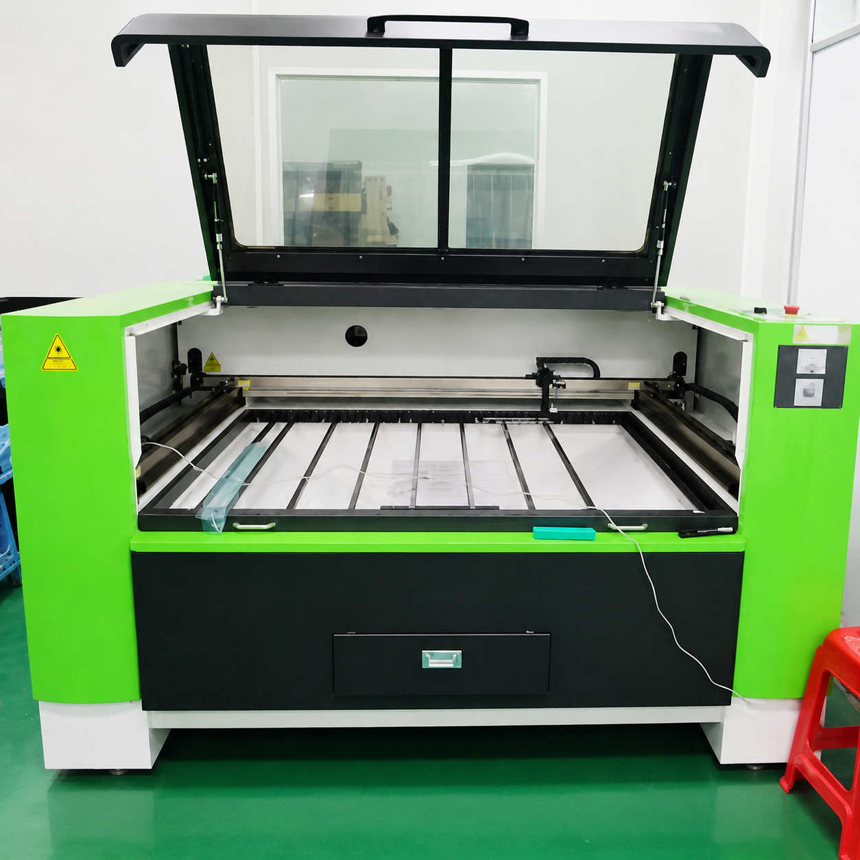 Laser cutting equipment in the factory