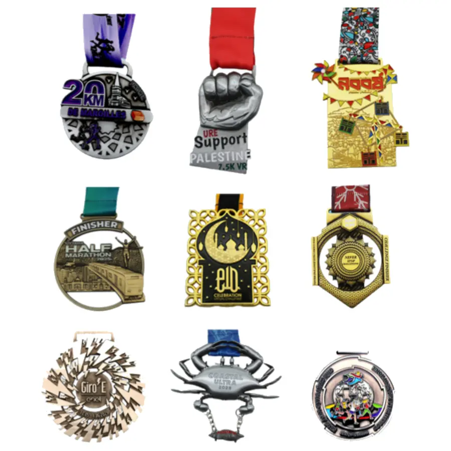 Custom Running & Marathon Medals product examples for event organizers and B2B buyers
