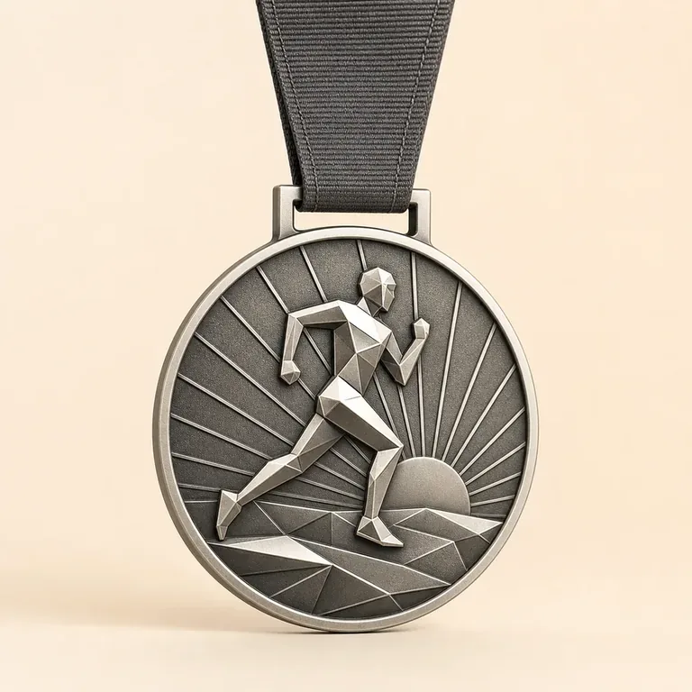 Custom running medal for race and marathon events